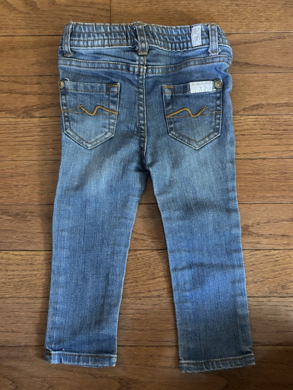 7 for All Mankind Baby Denim Blue Jeans 18M Elastic Waist